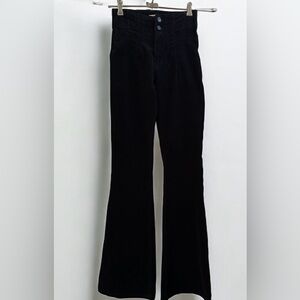 We The Free People High Rise Jayne Corduroy Flare Pants - Black Onyx Size 26